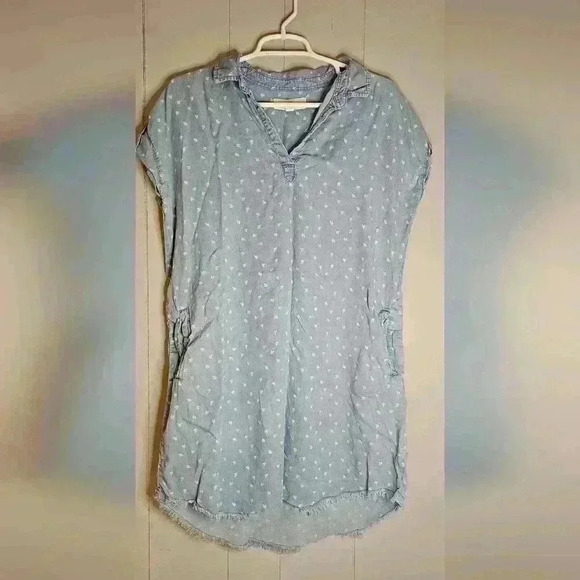 Thread & Supply Collared Shirt Dress With Pockets Medium - Picture 1 of 7